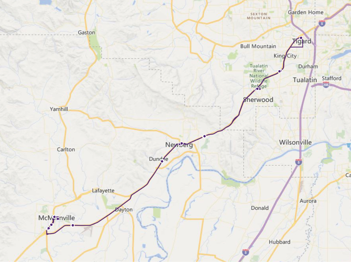 ROUTE 44X Tigard to McMinnville - Yamhill County Transit