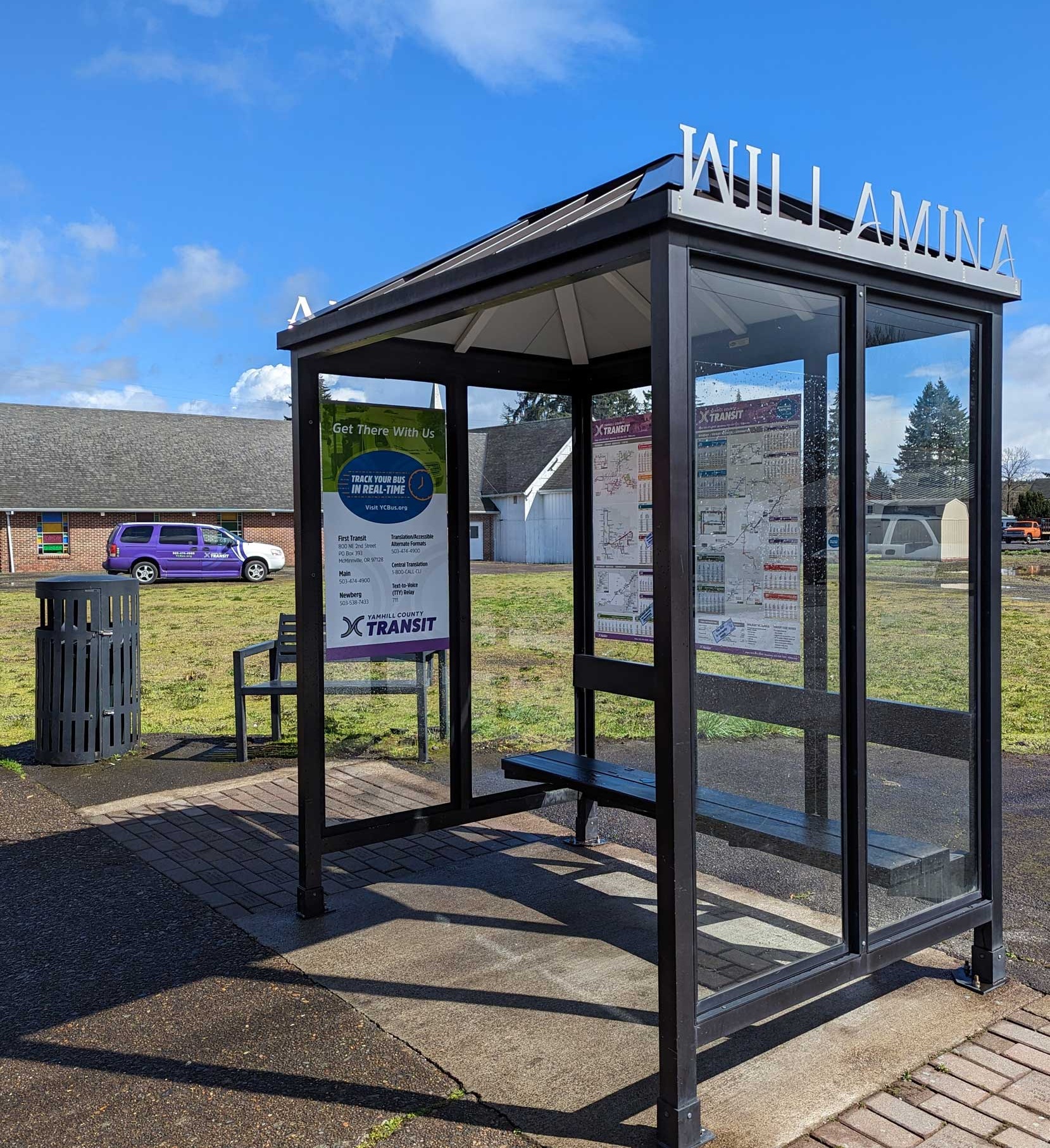 Yamhill County Transit Bus Stop Shelter